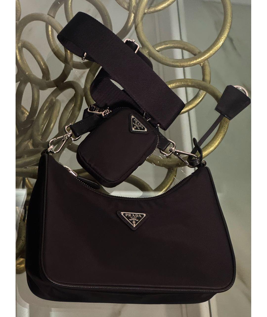 PRADA Черная тканевая сумка через плечо, фото 3