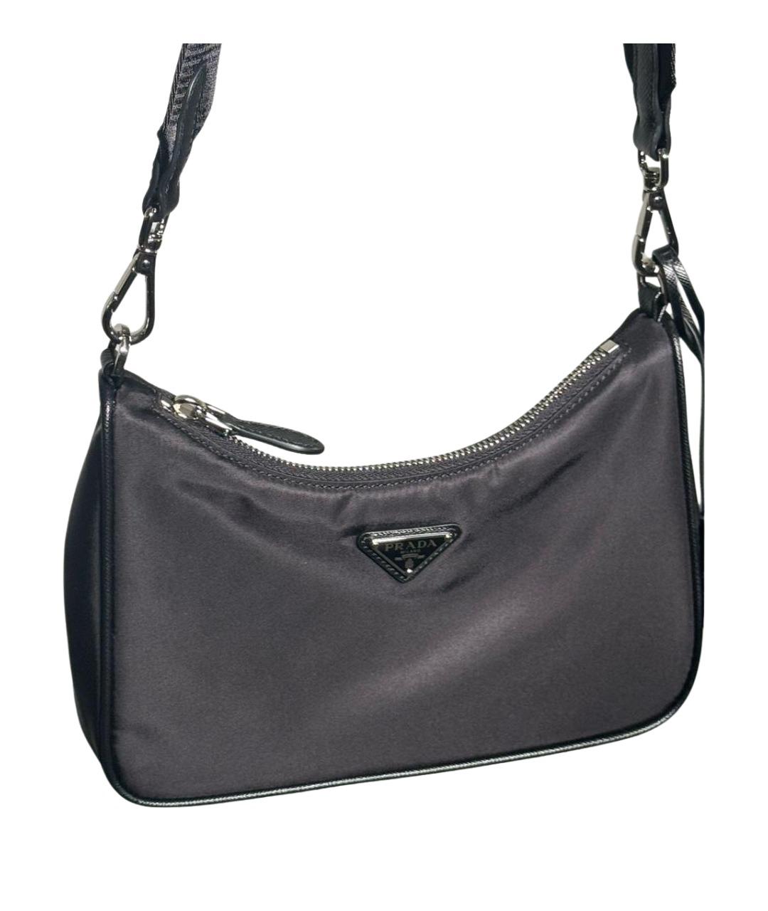 PRADA Черная тканевая сумка через плечо, фото 1