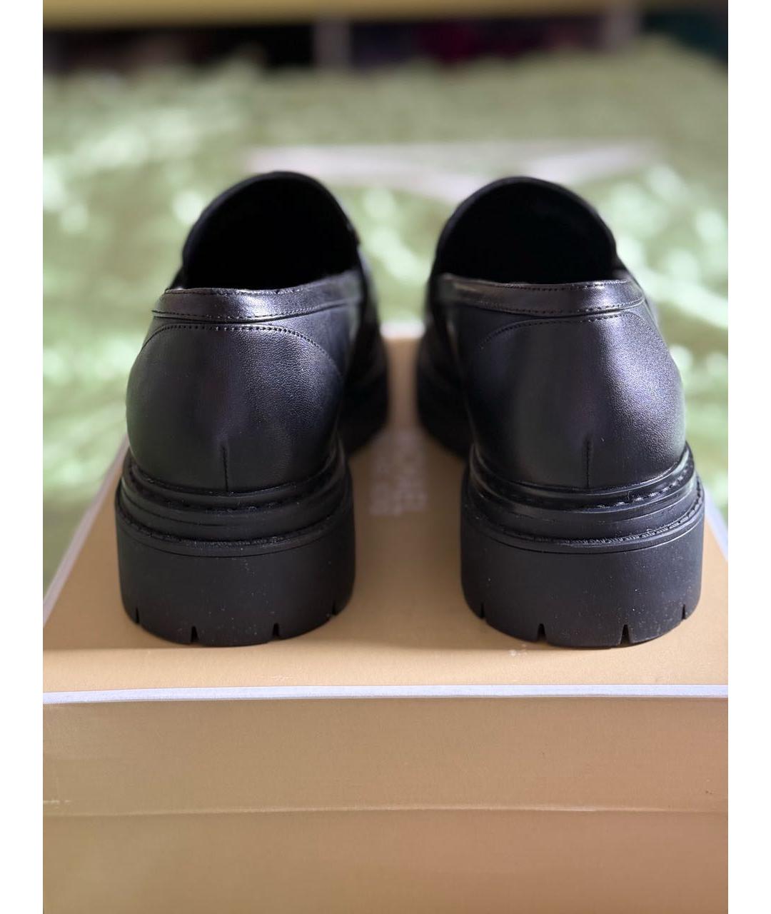 MICHAEL MICHAEL KORS Черные кожаные лоферы, фото 4