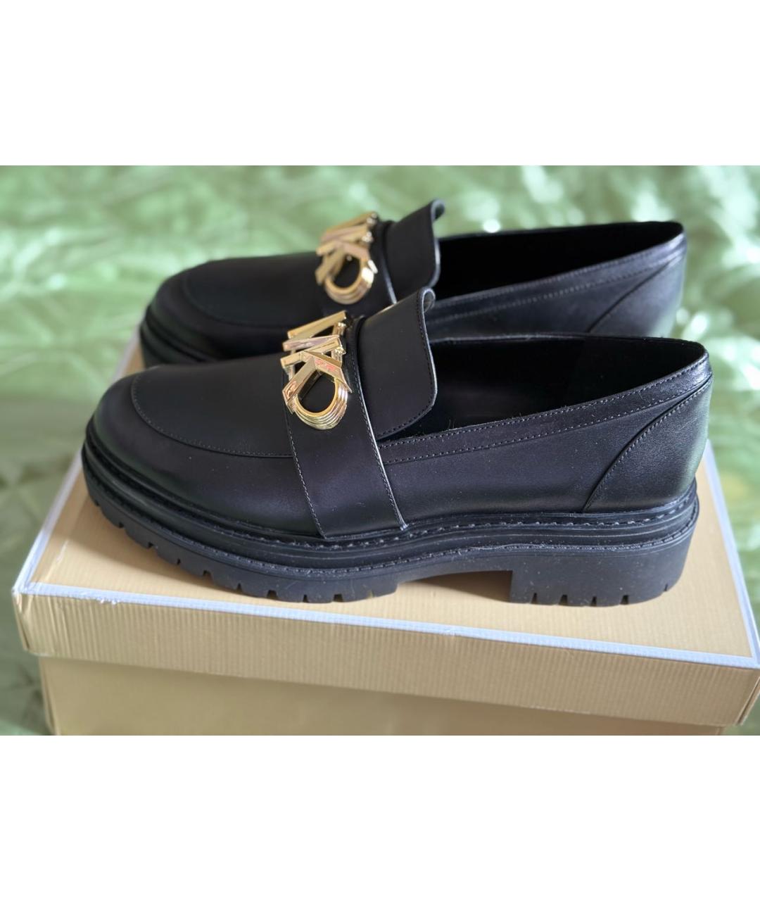 MICHAEL MICHAEL KORS Черные кожаные лоферы, фото 7