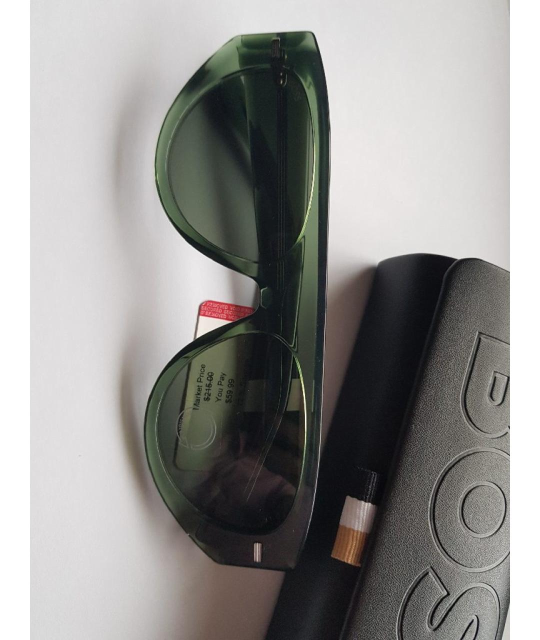 HUGO BOSS Зеленые пластиковые солнцезащитные очки, фото 3