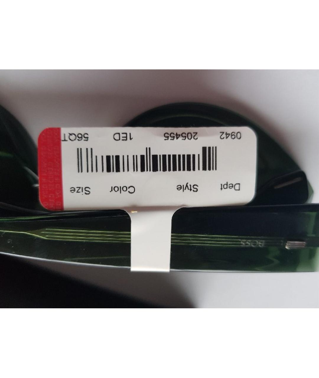 HUGO BOSS Зеленые пластиковые солнцезащитные очки, фото 5