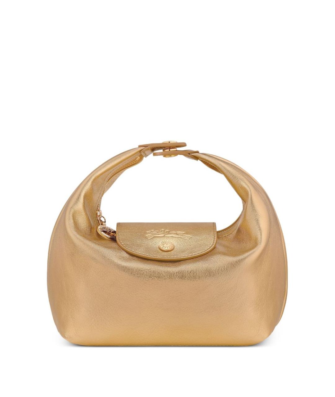 LONGCHAMP Золотая сумка с короткими ручками, фото 1
