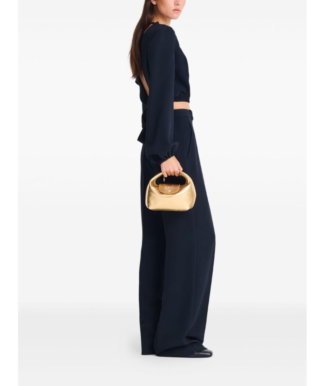 LONGCHAMP Золотая сумка с короткими ручками, фото 2