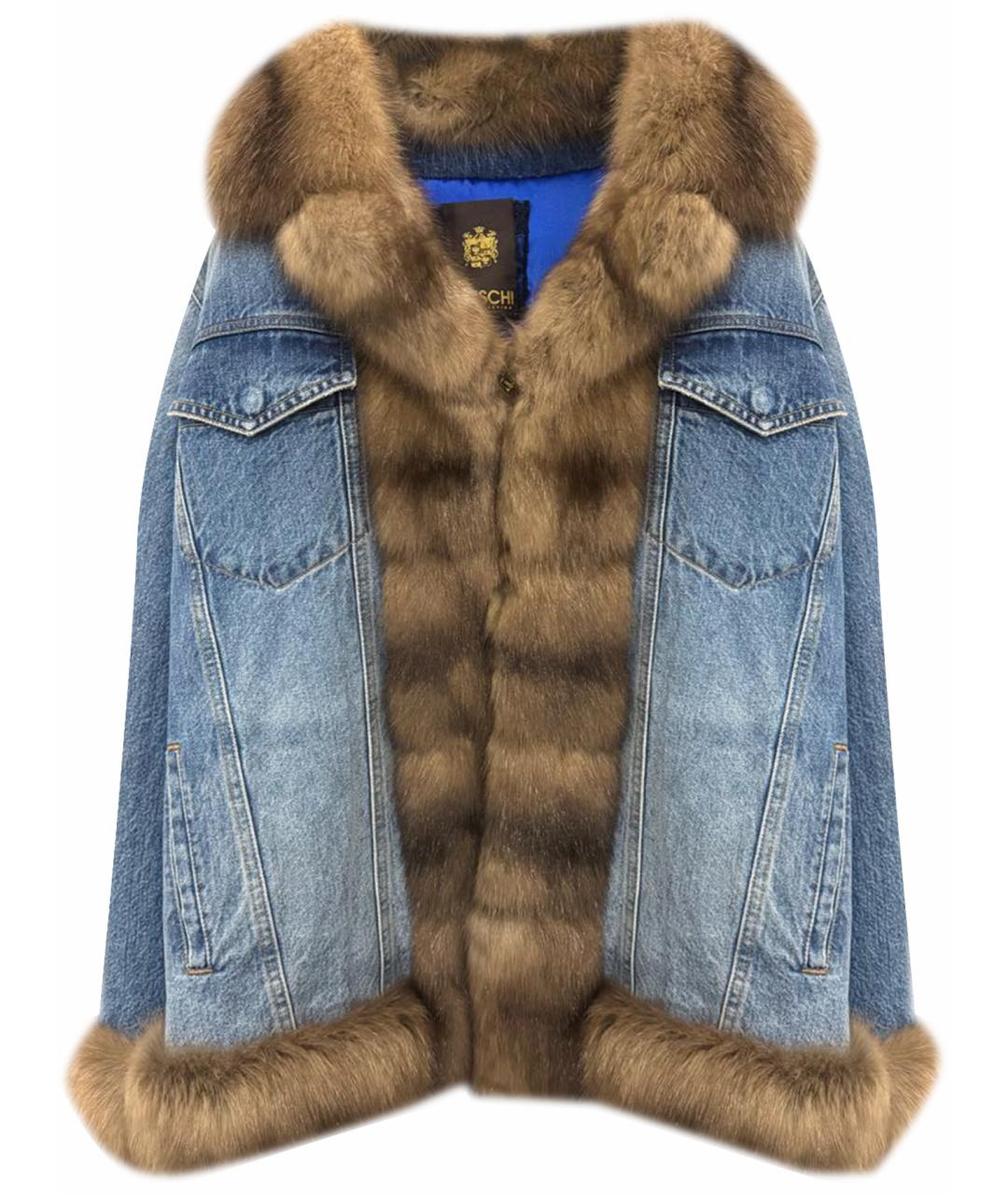 BRASCHI Голубая деним шуба, фото 1