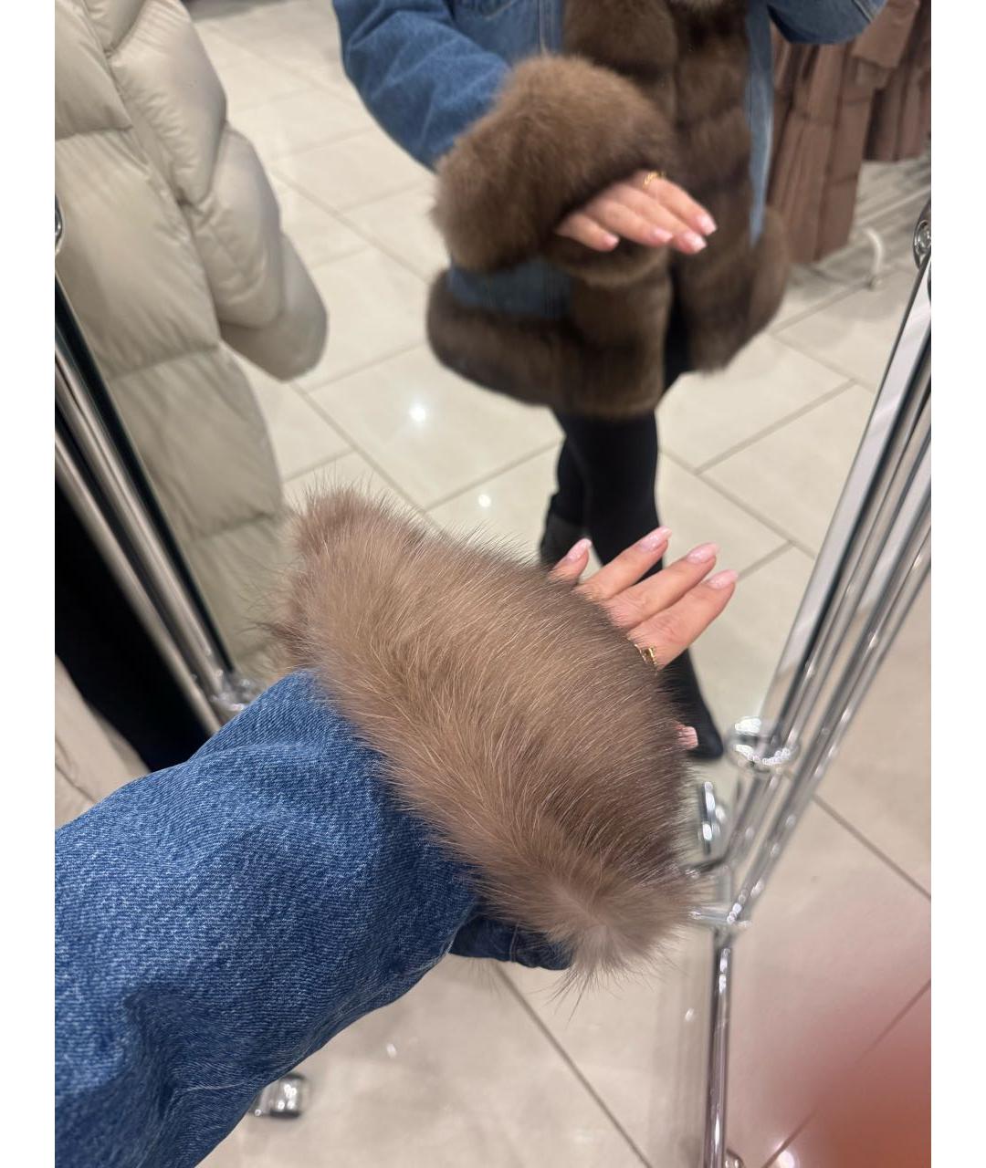 BRASCHI Голубая деним шуба, фото 8