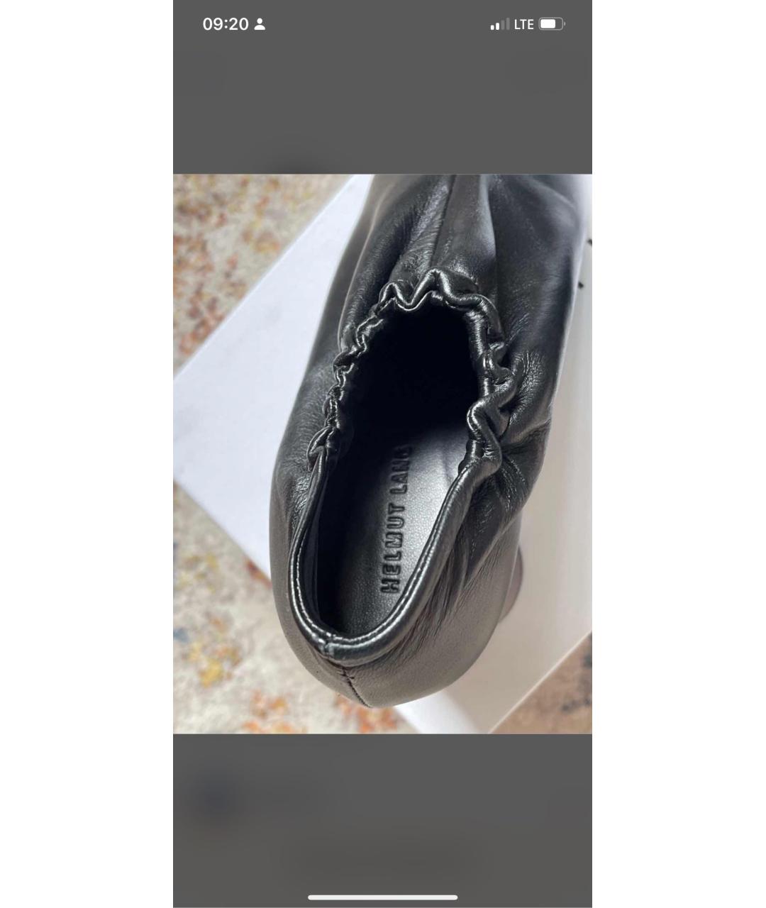 HELMUT LANG Черные кожаные ботильоны, фото 3