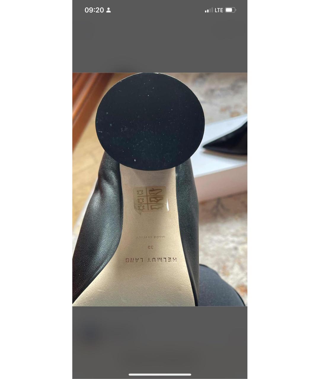 HELMUT LANG Черные кожаные ботильоны, фото 5