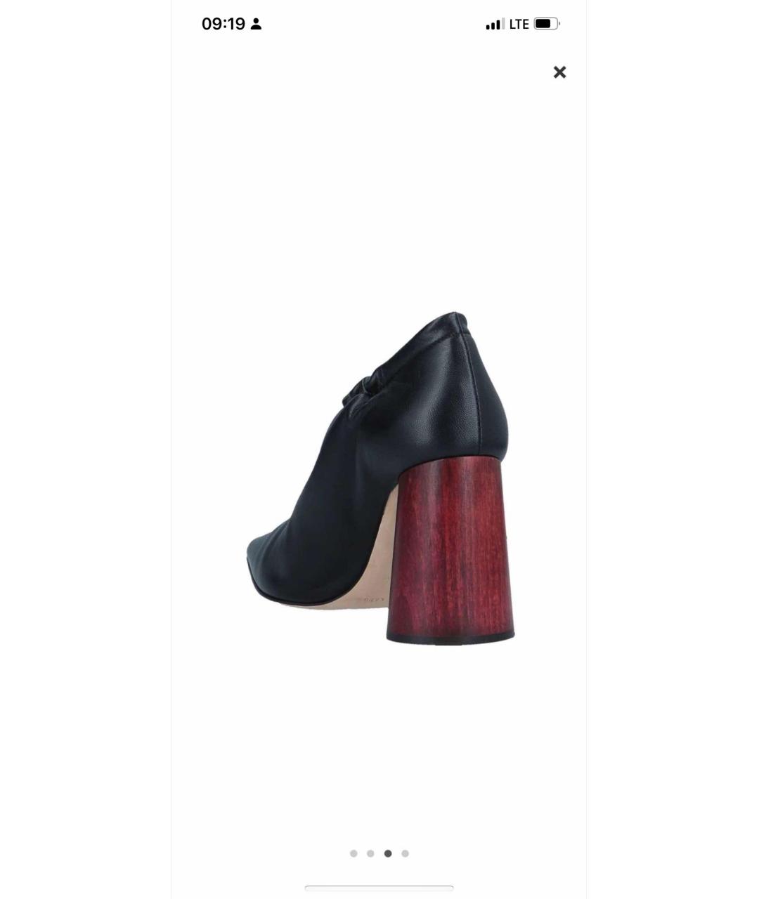 HELMUT LANG Черные кожаные ботильоны, фото 4