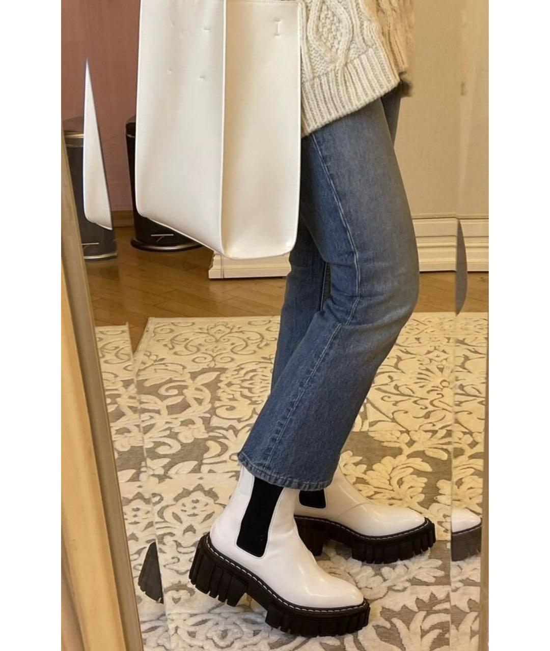 STELLA MCCARTNEY Белые полусапоги из искусственной кожи, фото 7