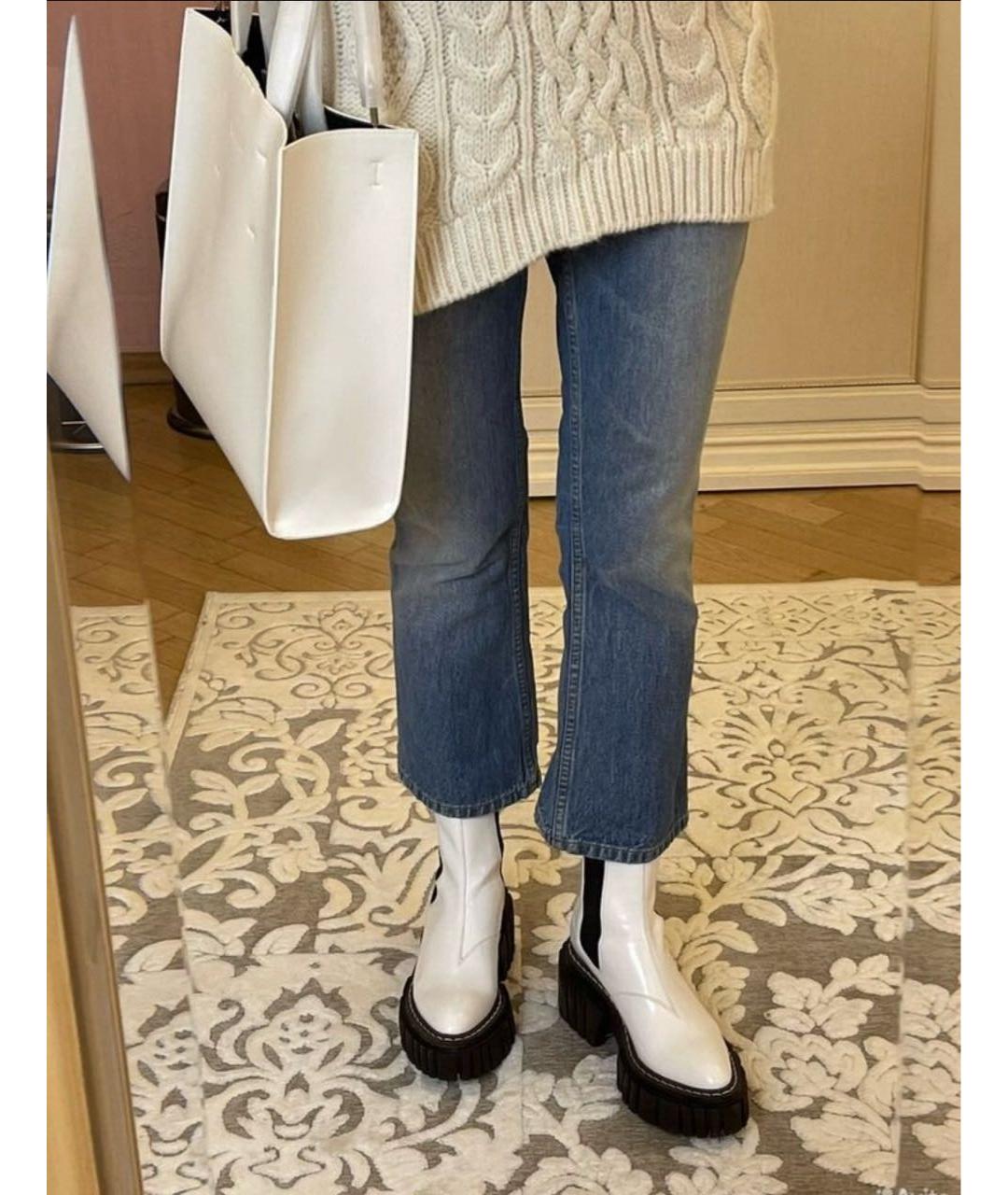 STELLA MCCARTNEY Белые полусапоги из искусственной кожи, фото 6