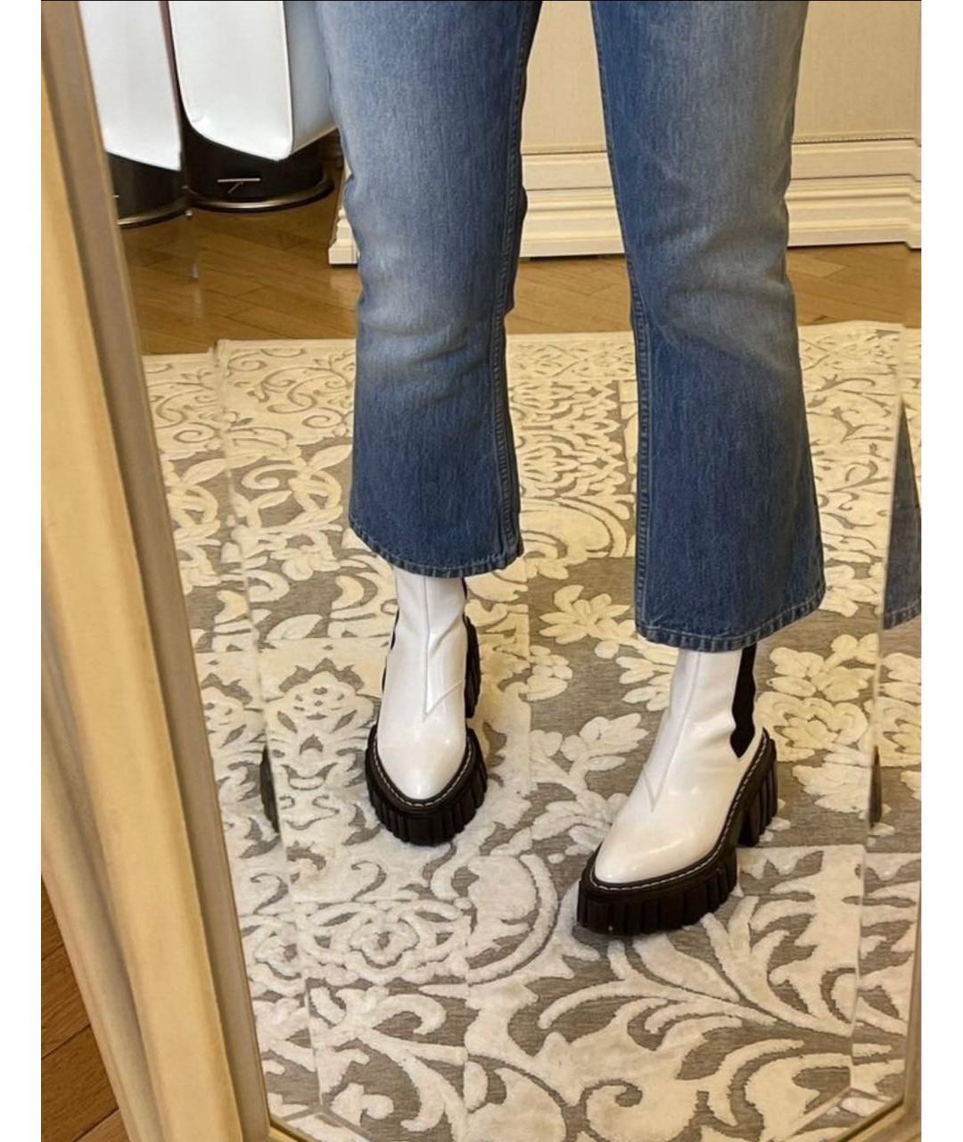 STELLA MCCARTNEY Белые полусапоги из искусственной кожи, фото 5