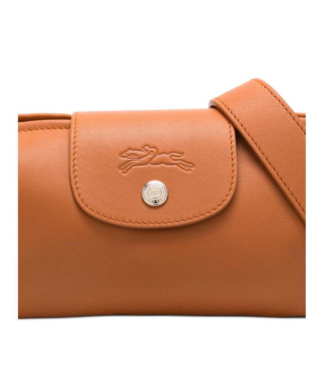 LONGCHAMP Оранжевая кожаная сумка через плечо, фото 4