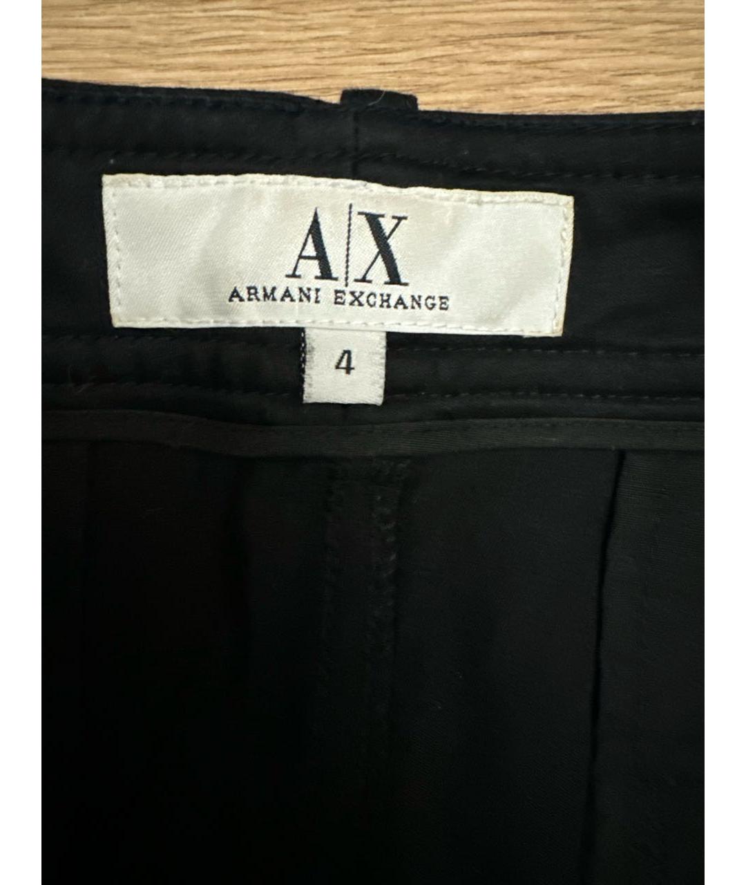 ARMANI EXCHANGE Черные хлопковые брюки узкие, фото 4