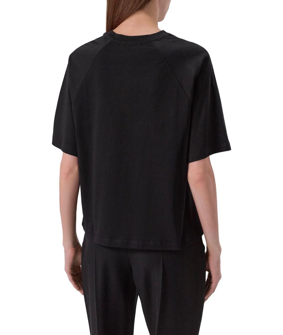 BALMAIN Черная хлопковая футболка, фото 2