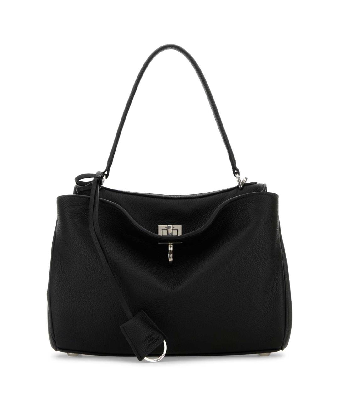 BALENCIAGA Черная кожаная сумка тоут, фото 1