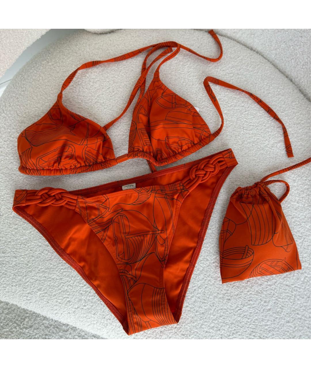 HERMES Оранжевый полиамидовый купальник, фото 2
