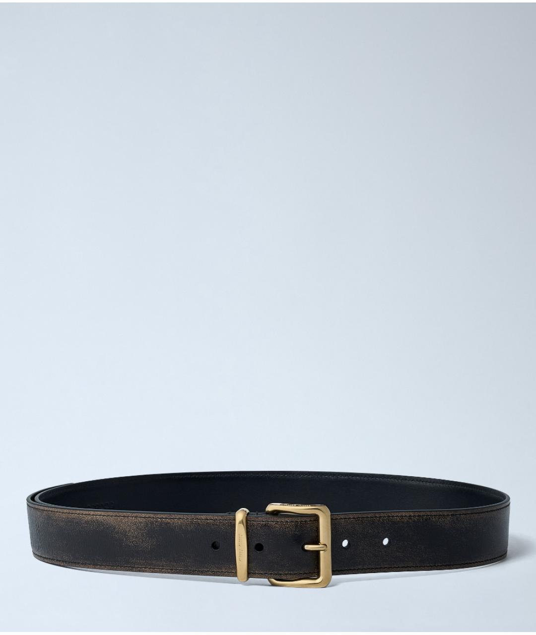 MIU MIU Коричневый кожаный ремень, фото 4