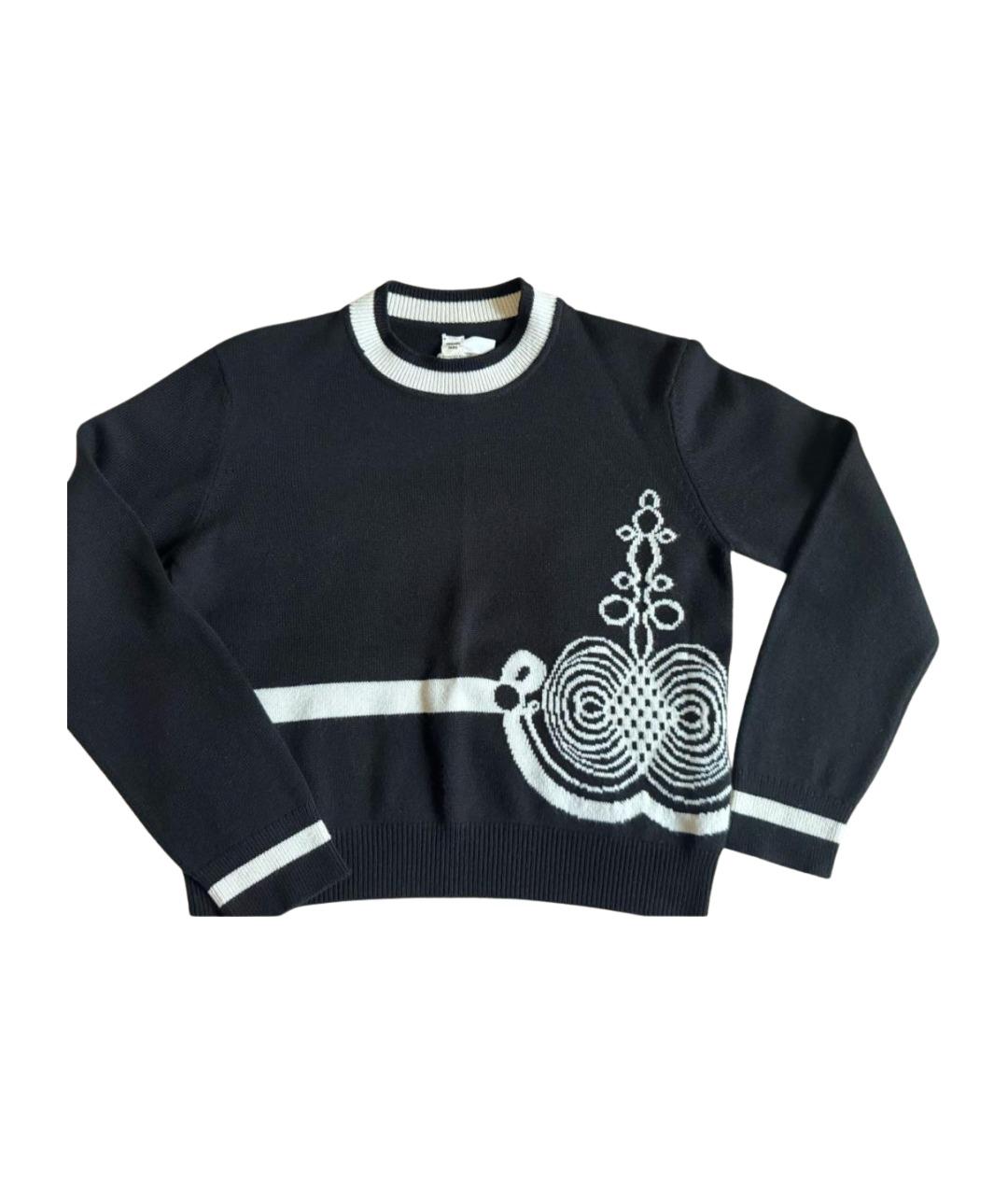 HERMES Черный кашемировый джемпер / свитер, фото 1