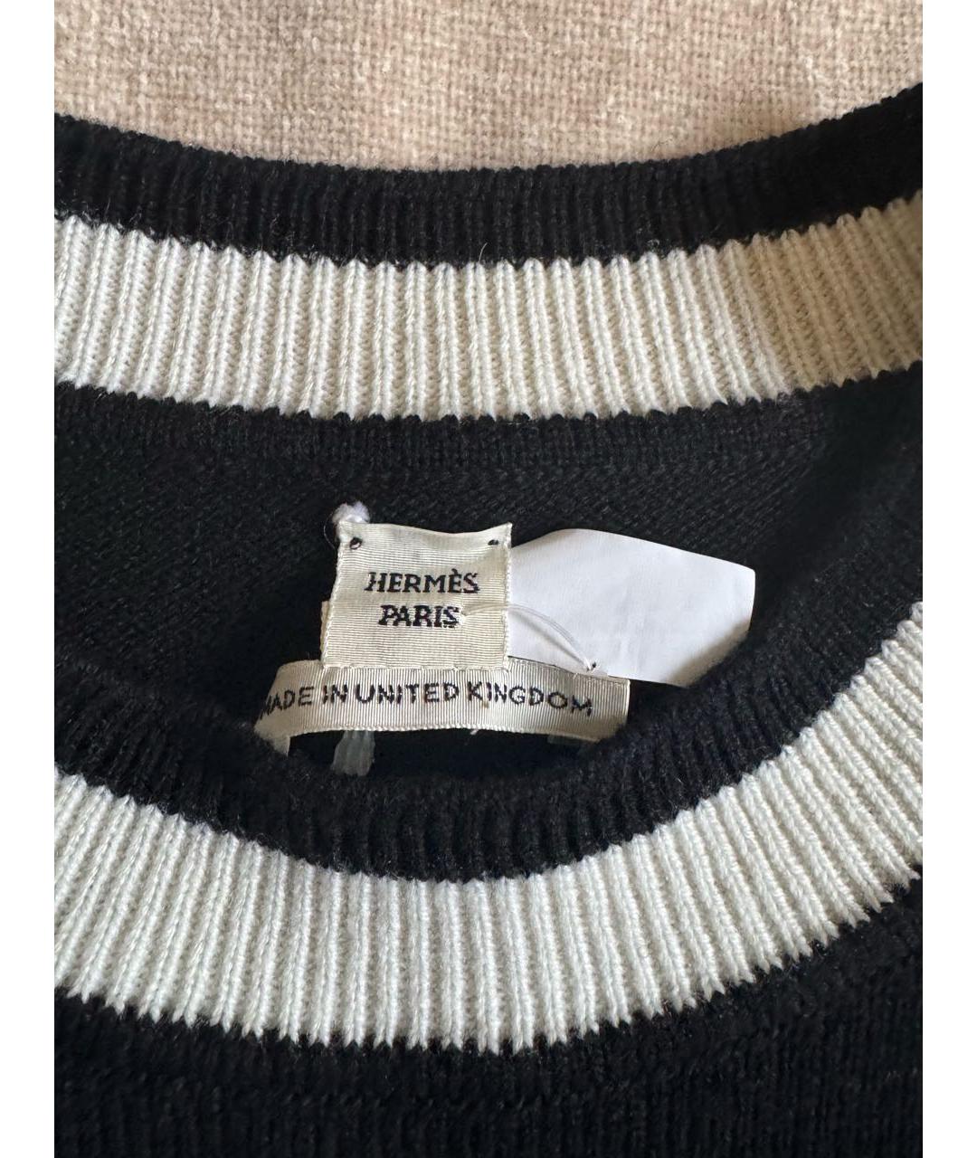 HERMES Черный кашемировый джемпер / свитер, фото 4