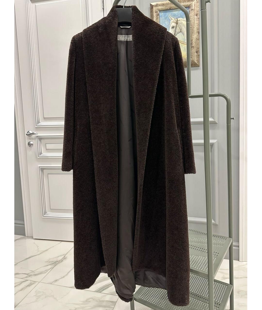 MAX MARA Коричневое шерстяное пальто, фото 9