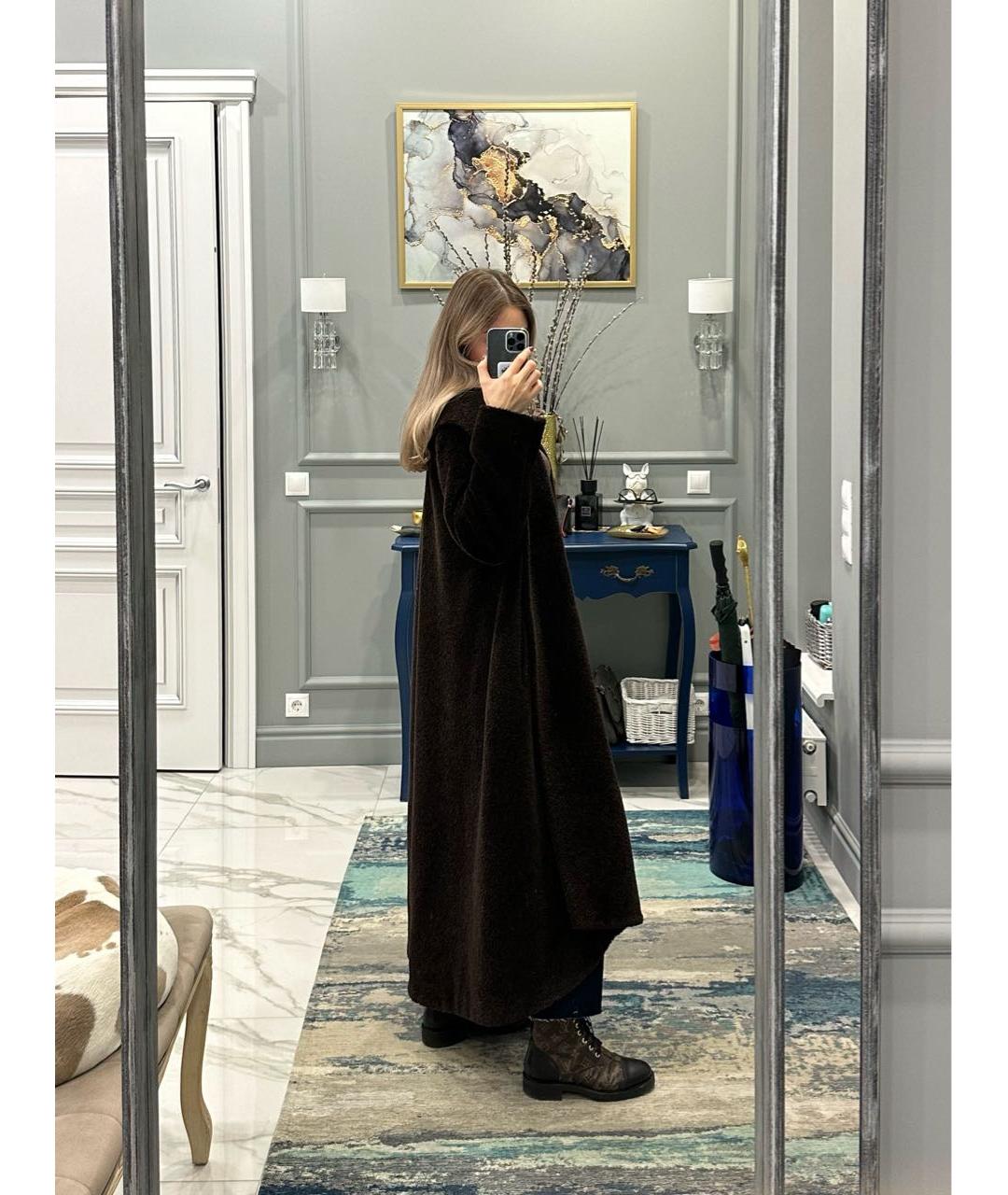 MAX MARA Коричневое шерстяное пальто, фото 5