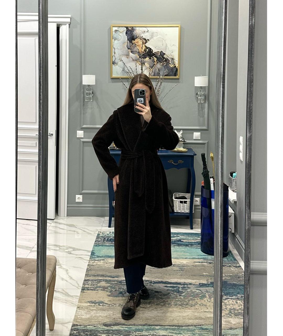 MAX MARA Коричневое шерстяное пальто, фото 6