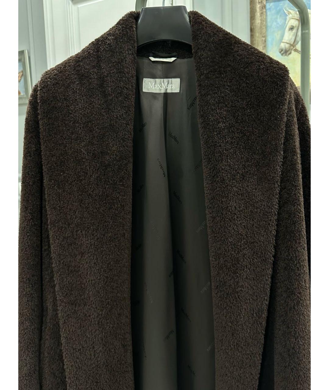 MAX MARA Коричневое шерстяное пальто, фото 3