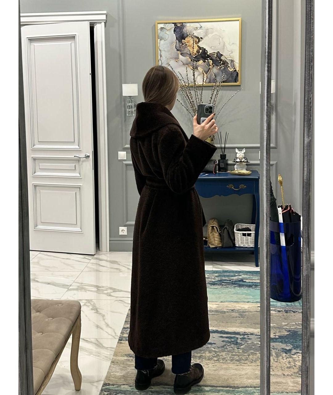 MAX MARA Коричневое шерстяное пальто, фото 8