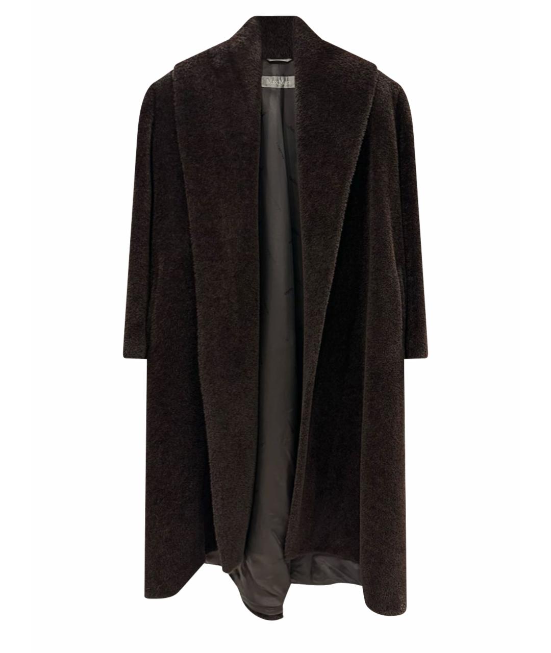 MAX MARA Коричневое шерстяное пальто, фото 1