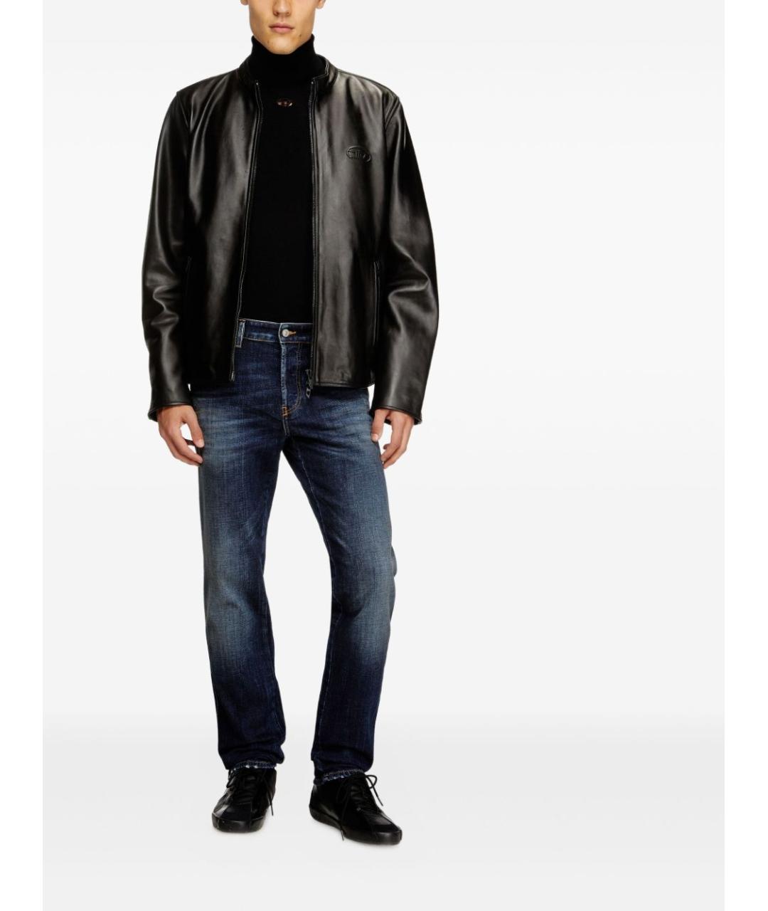 DIESEL Синие хлопко-эластановые прямые джинсы, фото 2