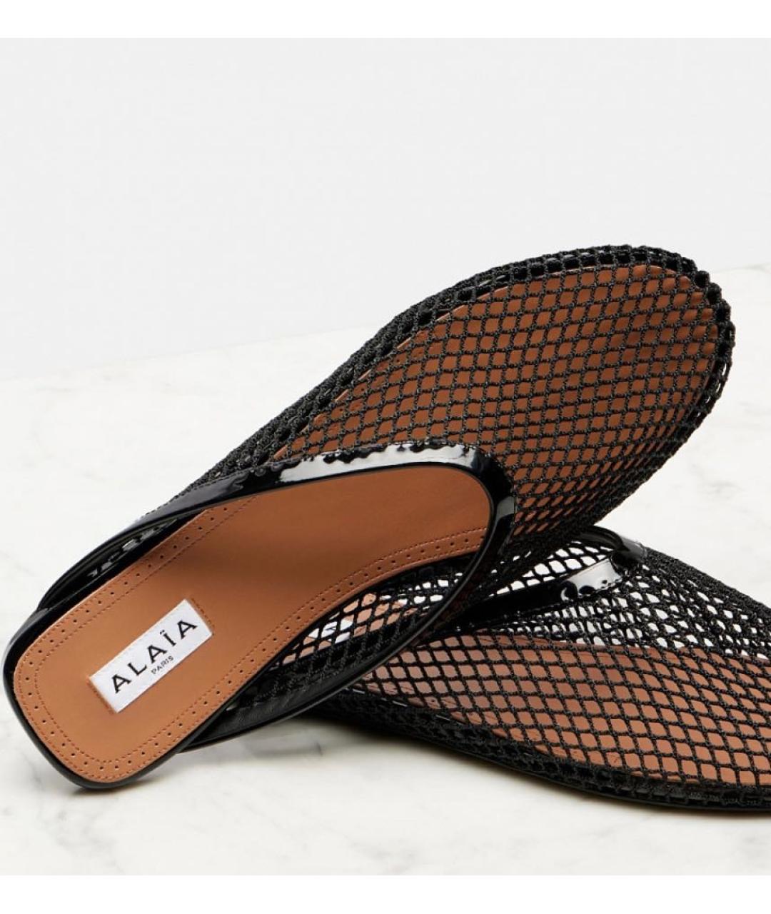 ALAIA Черные кожаные мюли, фото 5