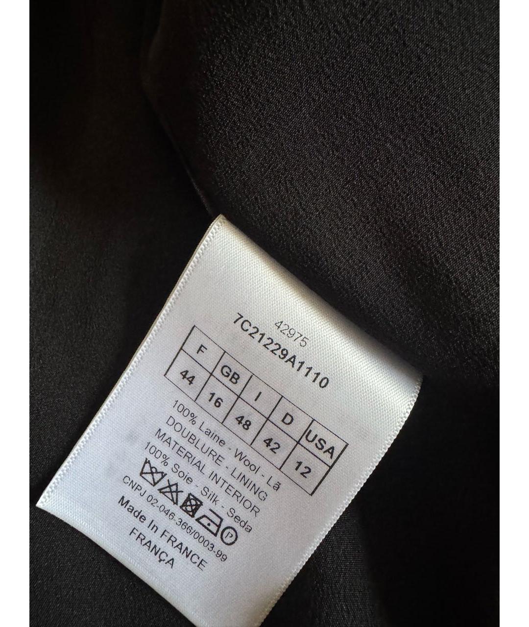 CHRISTIAN DIOR Черный шерстяной жакет/пиджак, фото 6