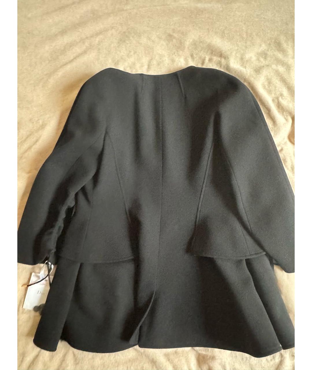 CHRISTIAN DIOR Черный шерстяной жакет/пиджак, фото 2