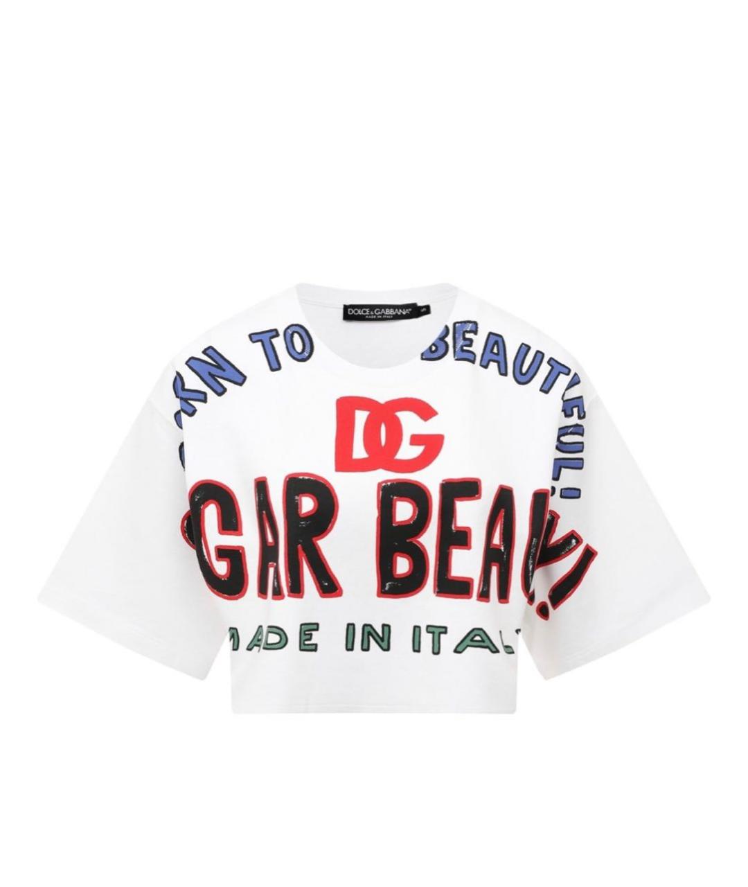 DOLCE&GABBANA Белая хлопковая футболка, фото 1