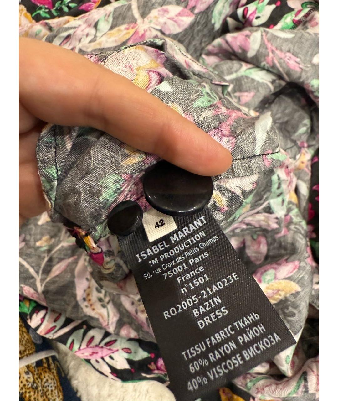 ISABEL MARANT Мульти вискозное повседневное платье, фото 4
