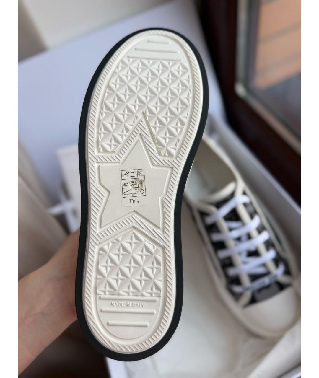 CHRISTIAN DIOR Серые текстильные кеды, фото 5