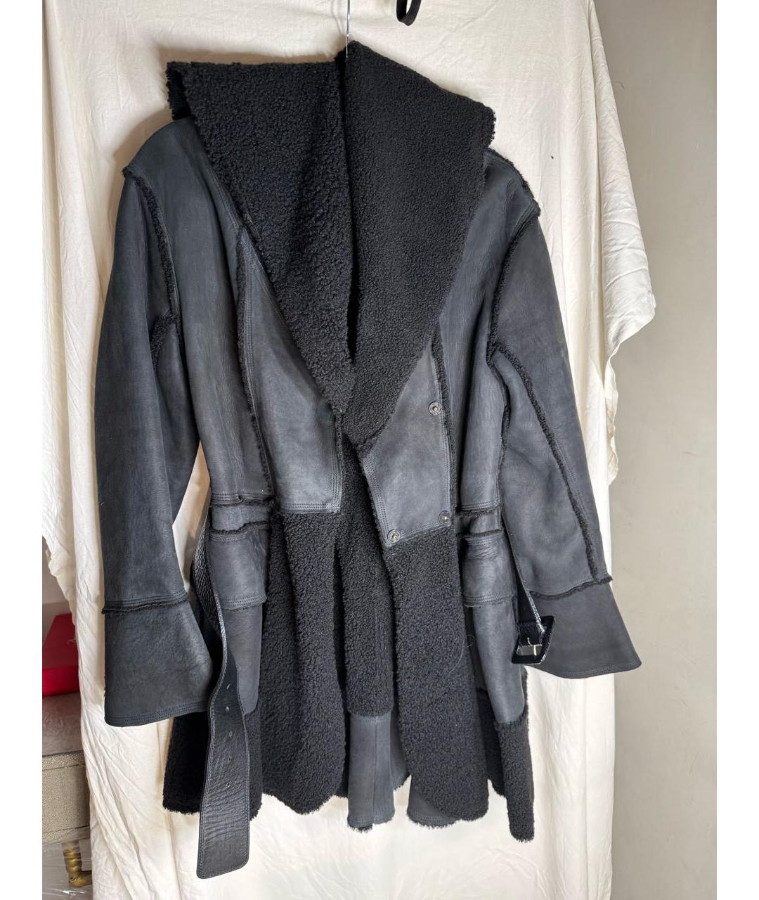 LOUIS VUITTON Черная шерстяная дубленка, фото 6