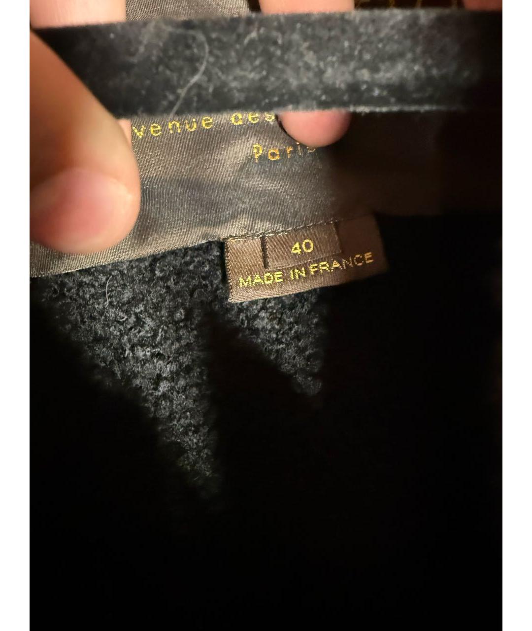 LOUIS VUITTON Черная шерстяная дубленка, фото 4