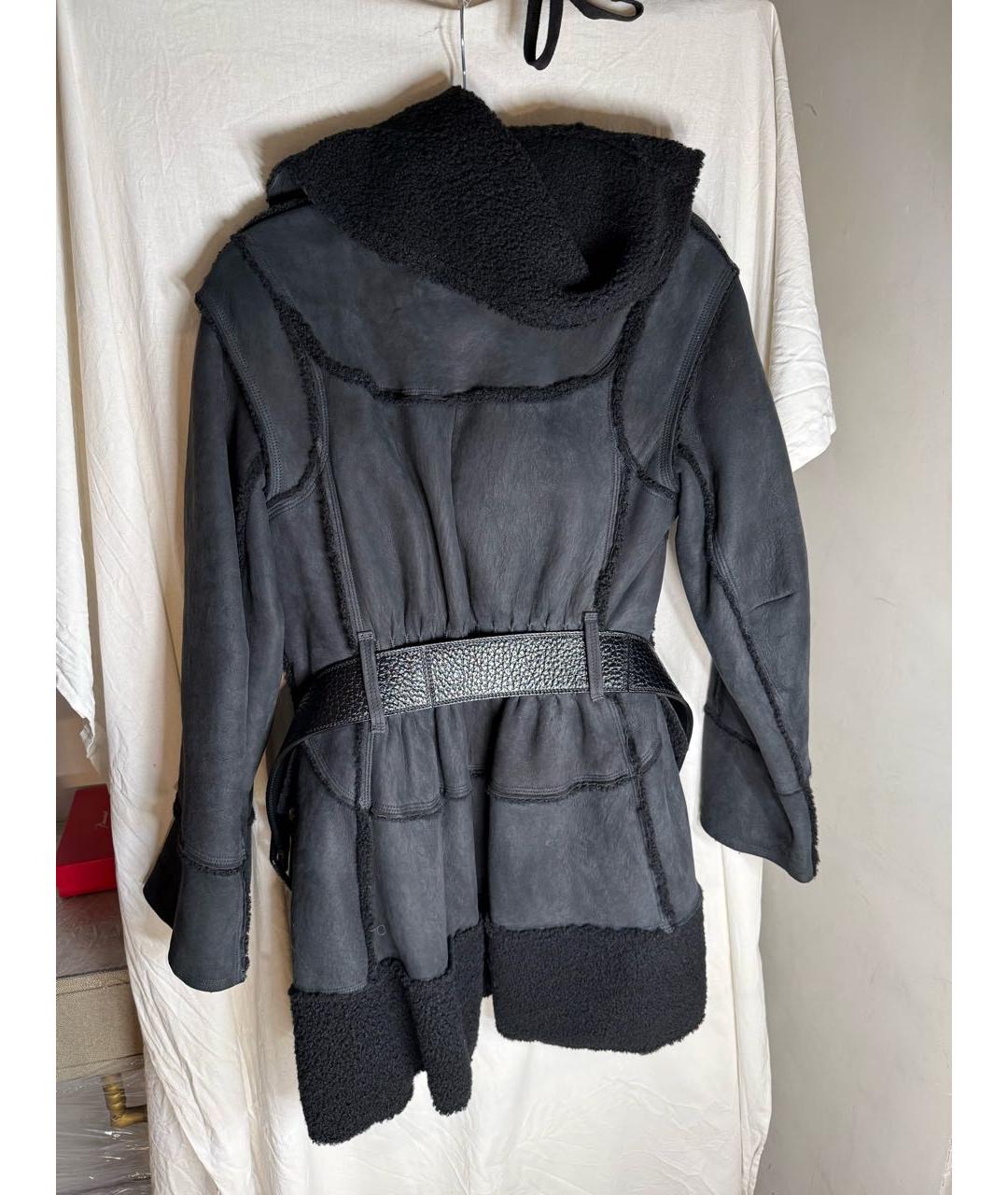 LOUIS VUITTON Черная шерстяная дубленка, фото 2