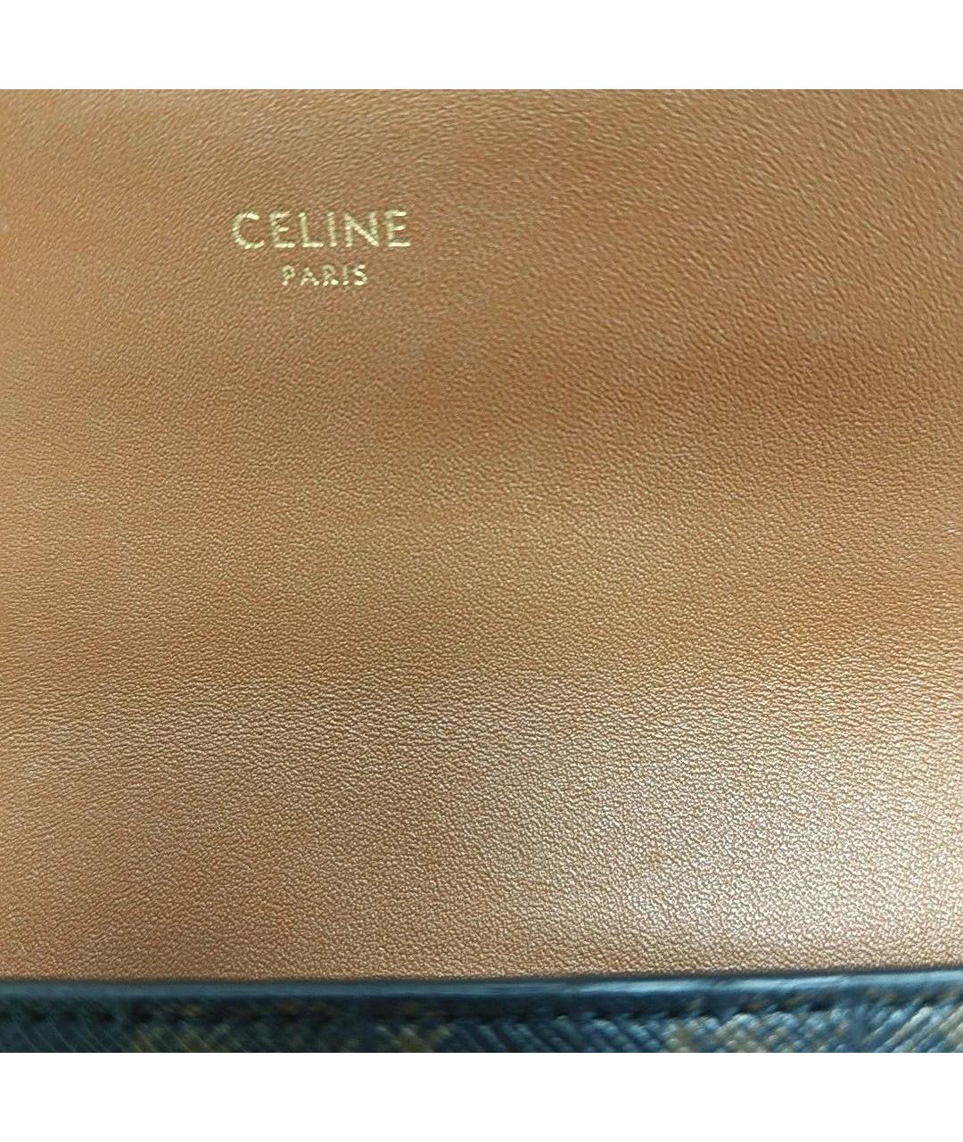 CELINE Коричневая кожаная сумка через плечо, фото 6