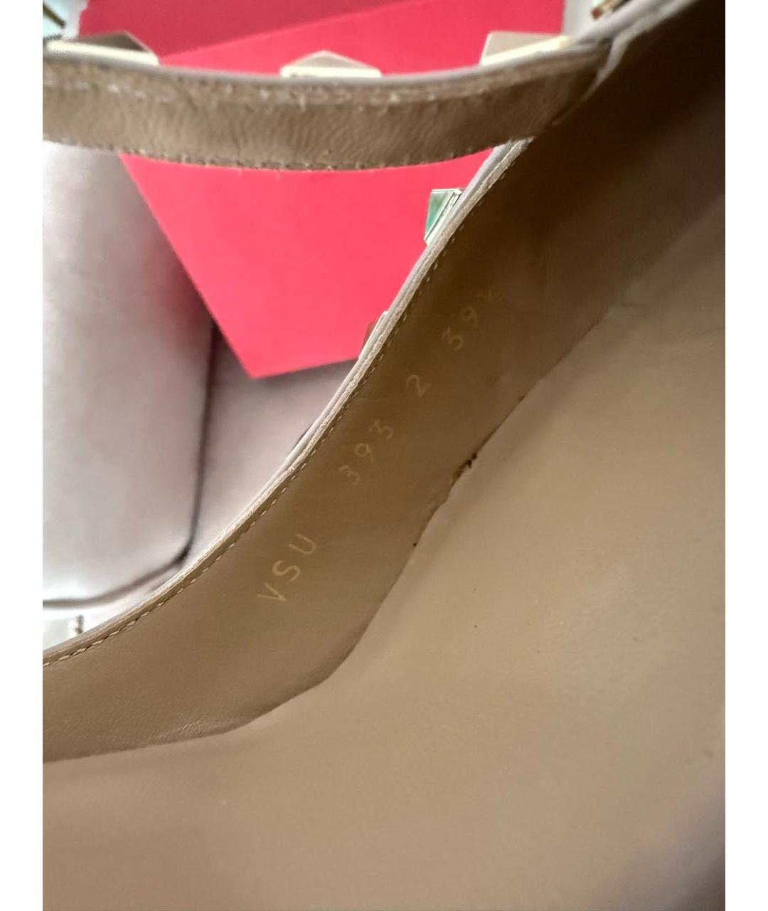 VALENTINO Бежевые кожаные туфли, фото 6