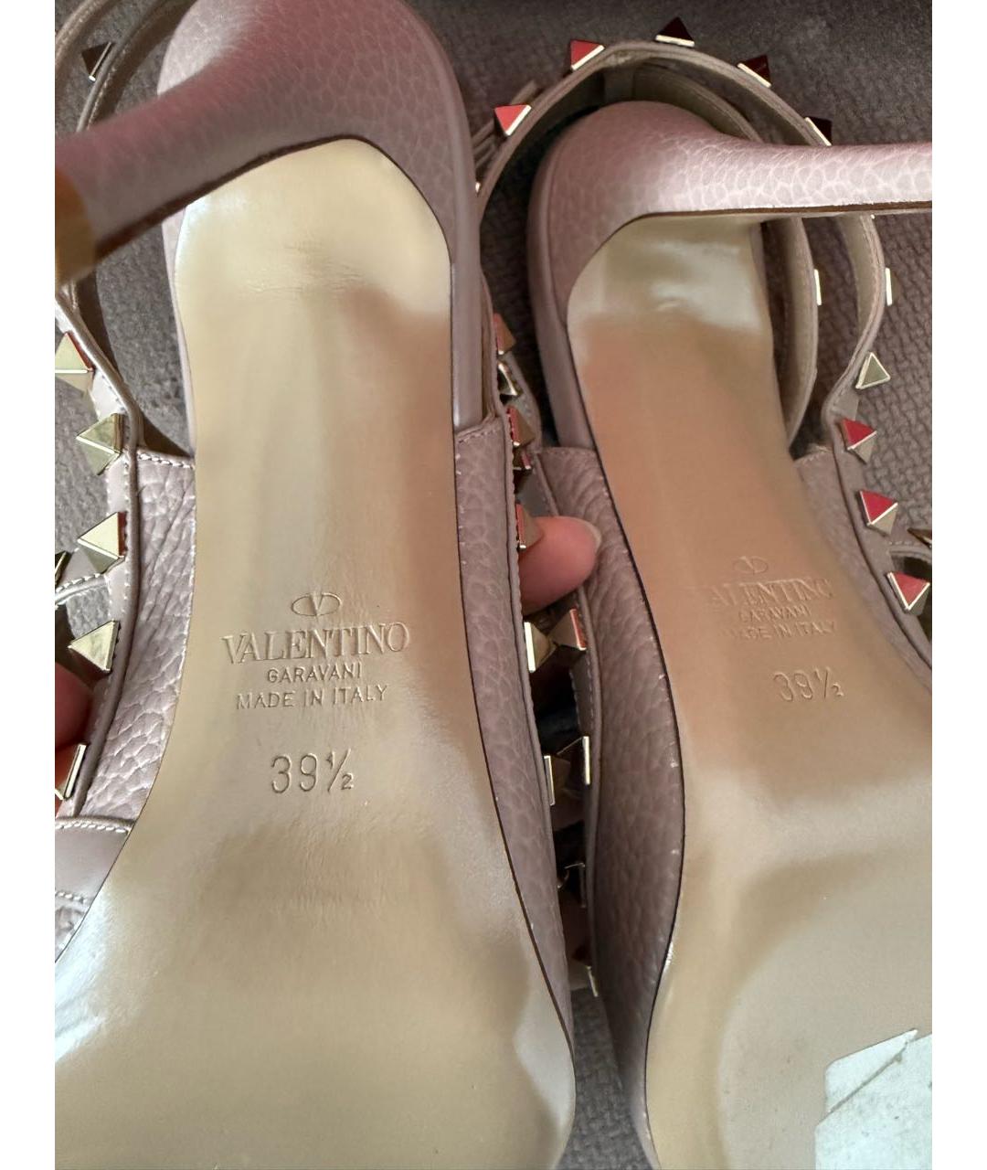 VALENTINO Бежевые кожаные туфли, фото 8