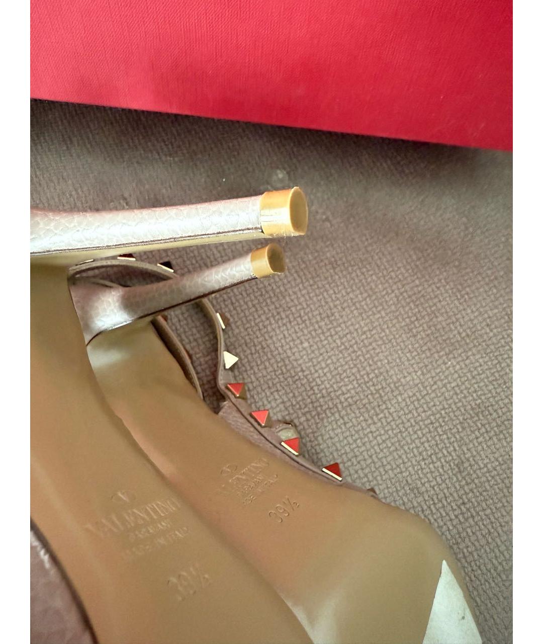 VALENTINO Бежевые кожаные туфли, фото 7