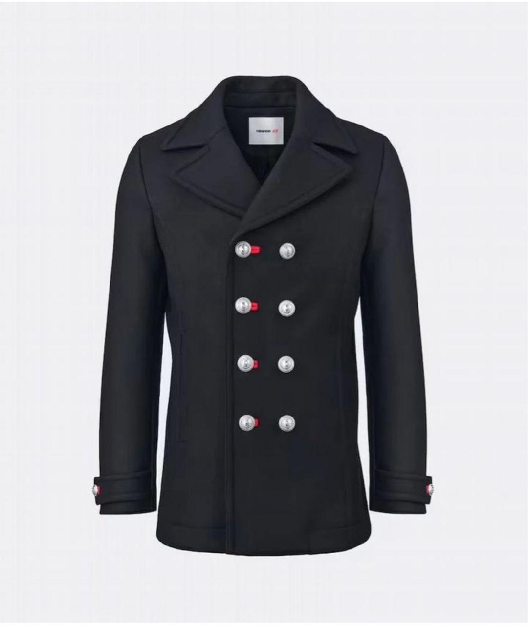 PACO RABANNE Черное шерстяное пальто, фото 9