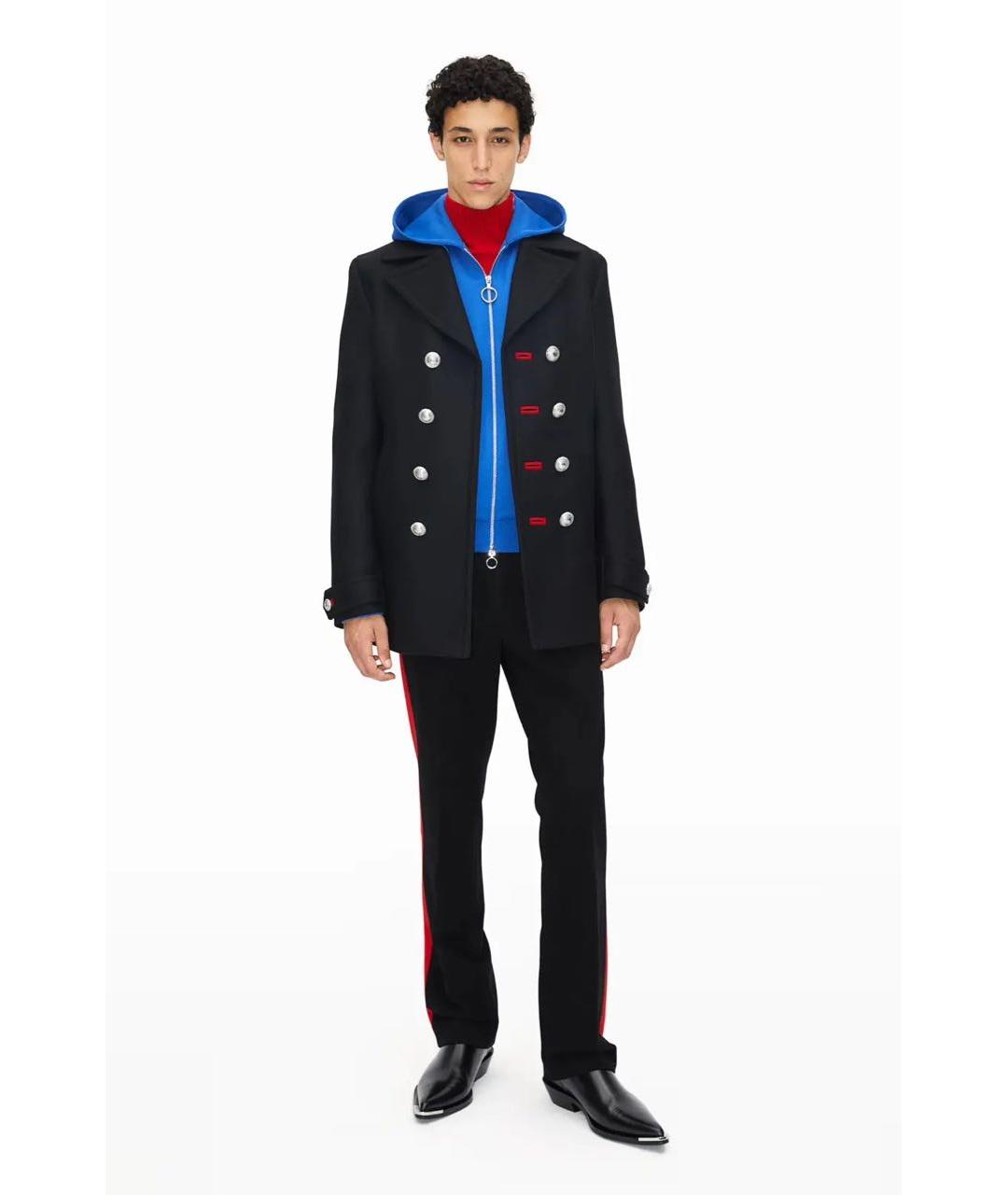 PACO RABANNE Черное шерстяное пальто, фото 8