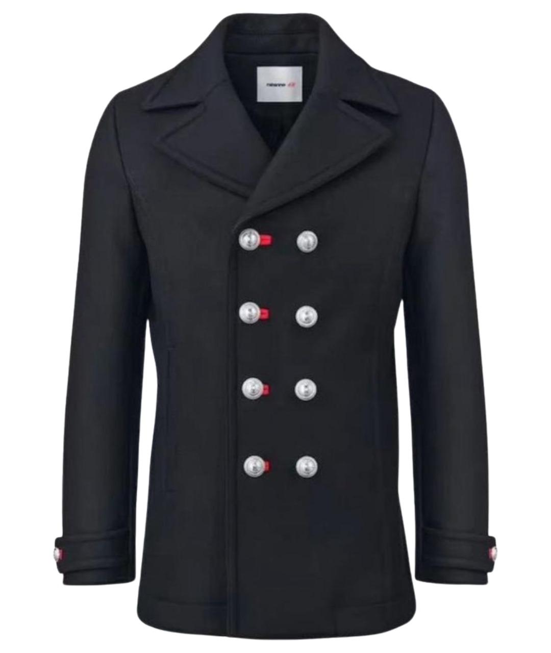 PACO RABANNE Черное шерстяное пальто, фото 1