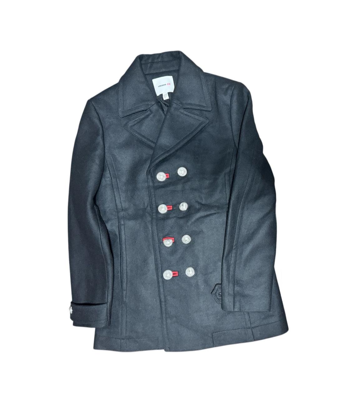 PACO RABANNE Черное шерстяное пальто, фото 2