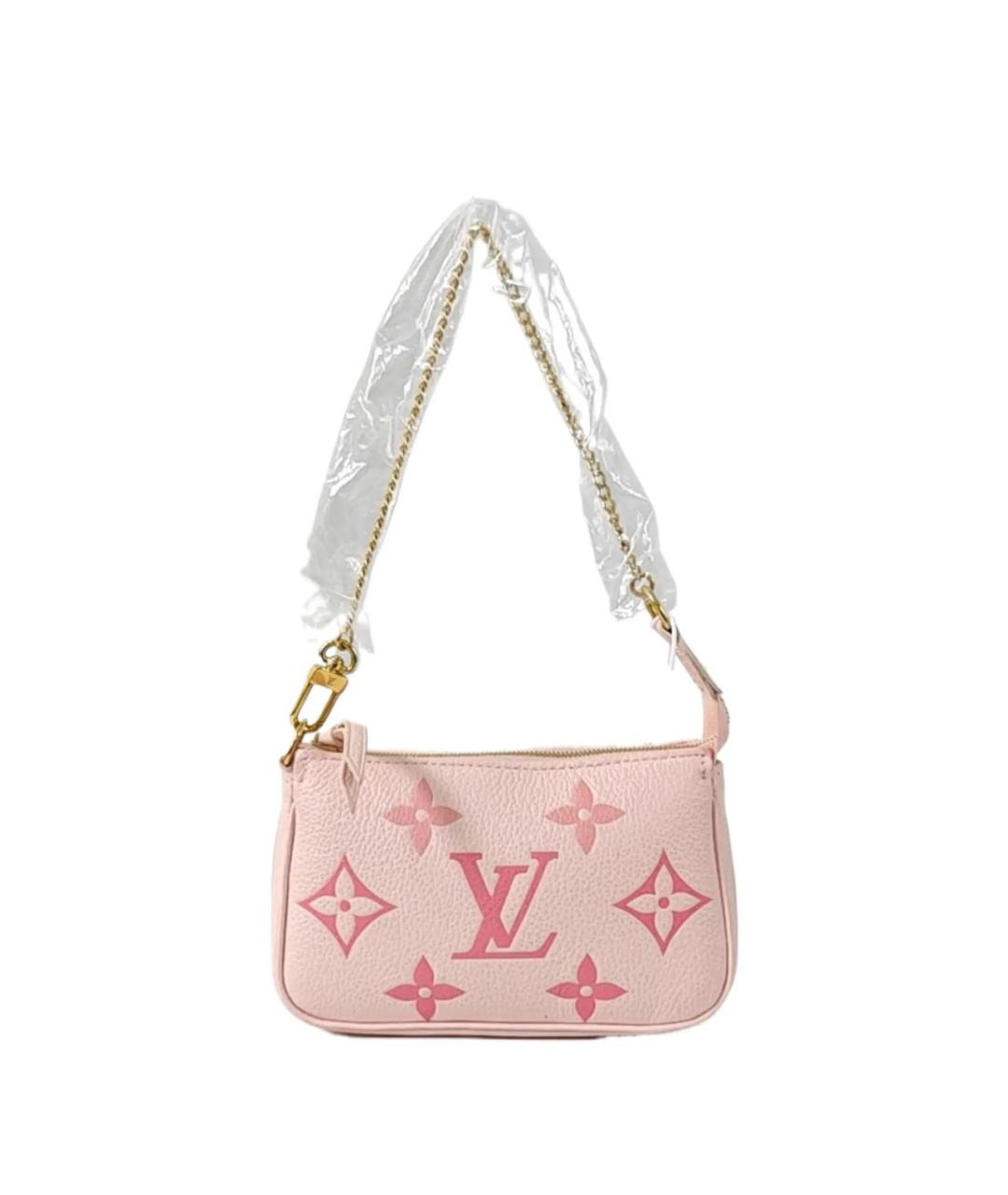 LOUIS VUITTON Розовая кожаная сумка с короткими ручками, фото 9