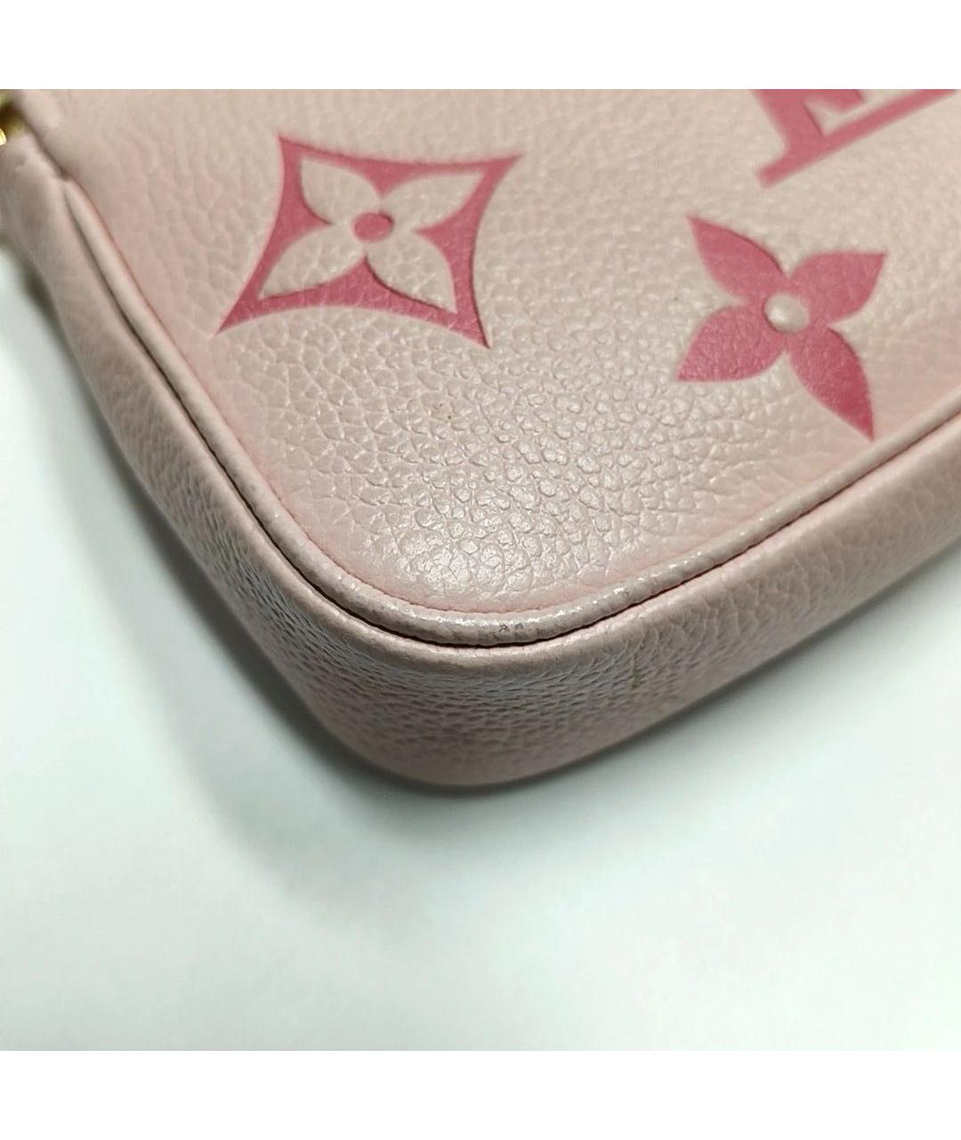 LOUIS VUITTON Розовая кожаная сумка с короткими ручками, фото 5